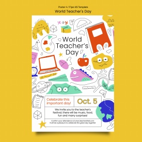 教师节涂鸦创意海报设计